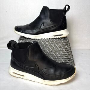 Nike Air Max Thea Mid Black Sail Leather Sneaker Boot Women Size 9